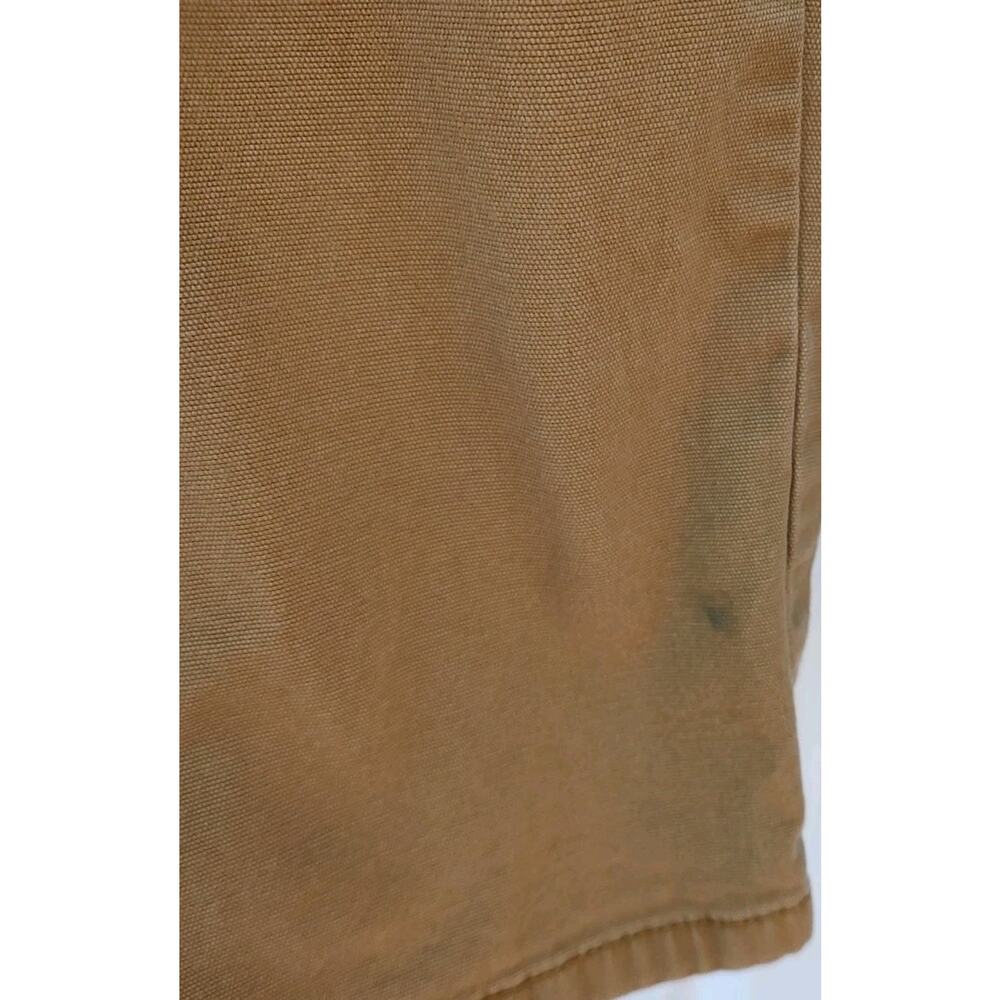 Men's Carhartt Pants Khaki Workwear Relaxed Fit Rugged Flex Canvas Utility 35x27 - Picture 2 of 7